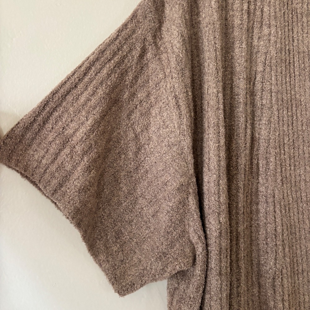 Barefoot Dreams Cozychic Lite Open Front Ribbed Short Sleeve Cardigan Size XL - Picture 3 of 7